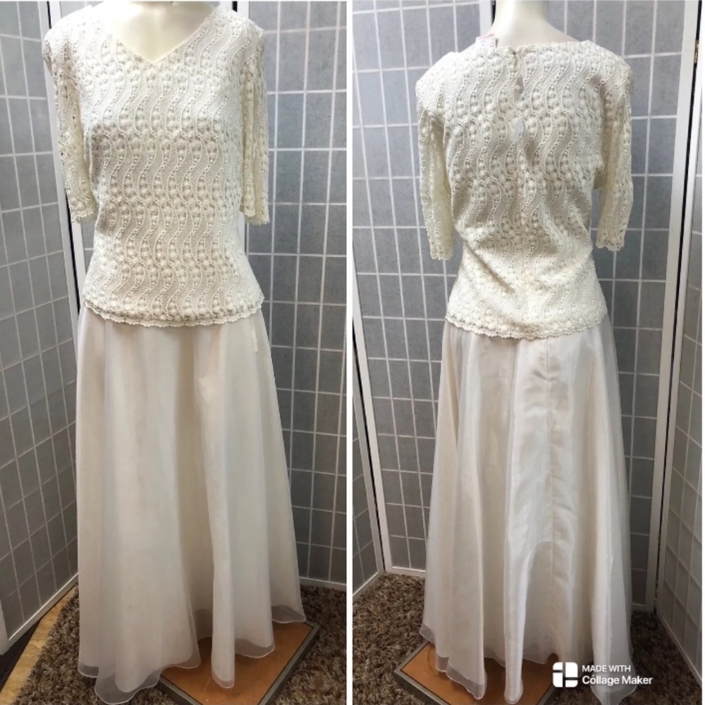 Nu-Mode, Woman, Wedding Long dresses Two Pieces Marfil, Made In Canadá Size 9.!